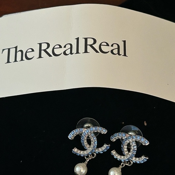 Authentic Chanel Crystal Earrings - Picture 6 of 8